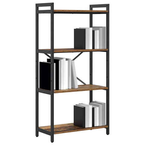 vidaXL Bookcase Old wood 60 x 30 x 118 cm Wood and Steel