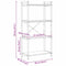 vidaXL Bookcase Old wood 60 x 30 x 118 cm Wood and Steel
