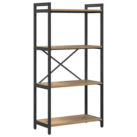 vidaXL Bookcase Artisan oak 60 x 30 x 118 cm Wood and Steel