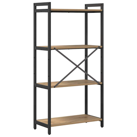 vidaXL Bookcase Artisan oak 60 x 30 x 118 cm Wood and Steel