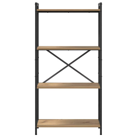 vidaXL Bookcase Artisan oak 60 x 30 x 118 cm Wood and Steel