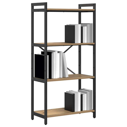 vidaXL Bookcase Artisan oak 60 x 30 x 118 cm Wood and Steel