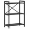 vidaXL Bookcase Black oak 60 x 30 x 83 cm Engineered wood
