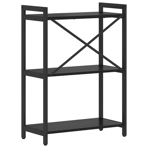 vidaXL Bookcase Black oak 60 x 30 x 83 cm Engineered wood