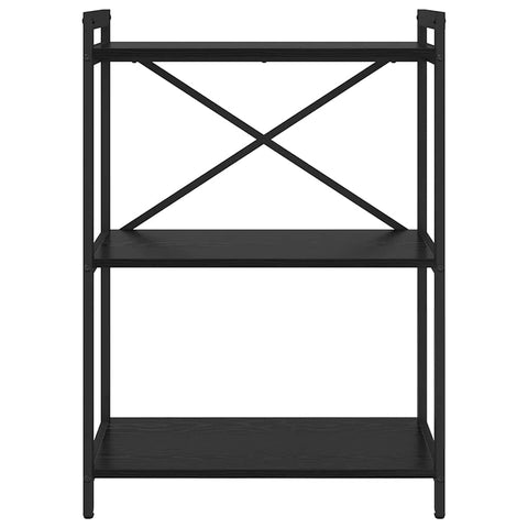 vidaXL Bookcase Black oak 60 x 30 x 83 cm Engineered wood