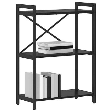 vidaXL Bookcase Black oak 60 x 30 x 83 cm Engineered wood