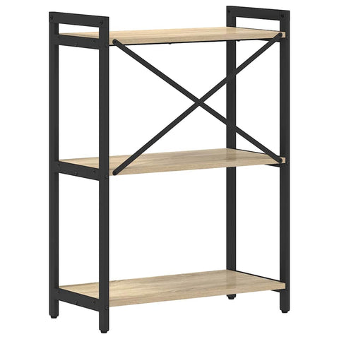 vidaXL Bookcase Sonoma oak 60 x 30 x 83 cm Engineered wood