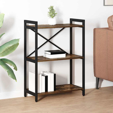 vidaXL Bookcase Smoked oak 60 x 30 x 83 cm Engineered wood