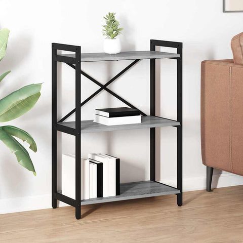 vidaXL Bookcase Grey sonoma 60 x 30 x 83 cm Engineered wood