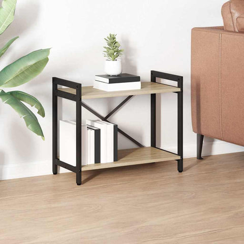 vidaXL Bookcase Sonoma oak 60 x 30 x 48.5 cm Engineered wood