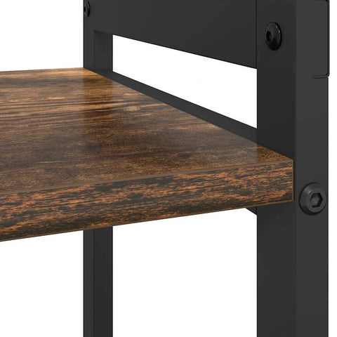 vidaXL Bookcase Smoked oak 60 x 30 x 48.5 cm Engineered wood