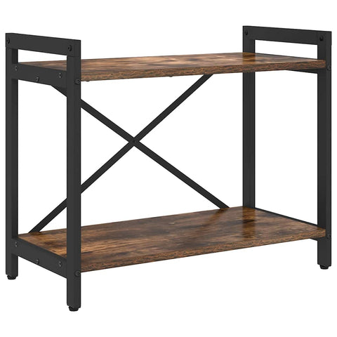 vidaXL Bookcase Smoked oak 60 x 30 x 48.5 cm Engineered wood