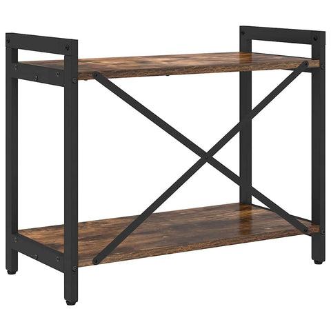 vidaXL Bookcase Smoked oak 60 x 30 x 48.5 cm Engineered wood