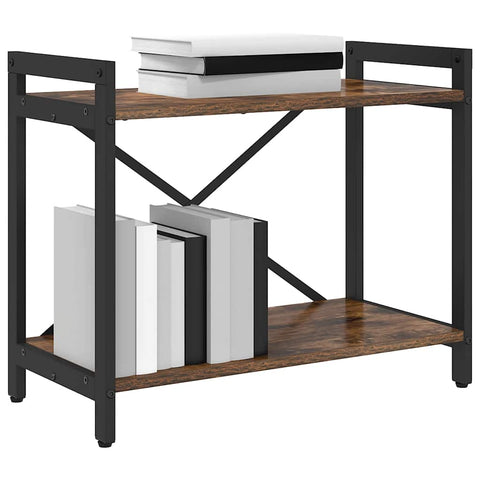 vidaXL Bookcase Smoked oak 60 x 30 x 48.5 cm Engineered wood
