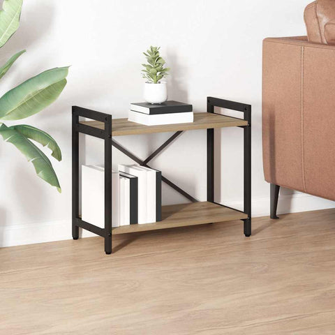 vidaXL Bookcase Artisan oak 60 x 30 x 48.5 cm MDF, Steel