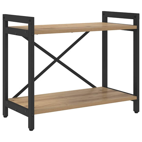 vidaXL Bookcase Artisan oak 60 x 30 x 48.5 cm MDF, Steel