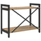 vidaXL Bookcase Artisan oak 60 x 30 x 48.5 cm MDF, Steel
