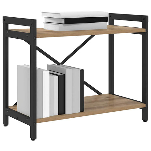 vidaXL Bookcase Artisan oak 60 x 30 x 48.5 cm MDF, Steel