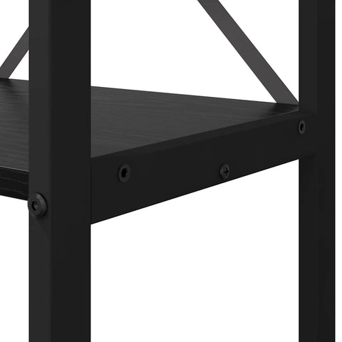 vidaXL Bookcase Black oak 80 x 30 x 188 cm Wood and Steel