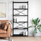vidaXL Bookcase Black oak 80 x 30 x 188 cm Wood and Steel