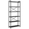 vidaXL Bookcase Black oak 80 x 30 x 188 cm Wood and Steel