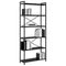 vidaXL Bookcase Black oak 80 x 30 x 188 cm Wood and Steel