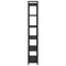 vidaXL Bookcase Black oak 80 x 30 x 188 cm Wood and Steel