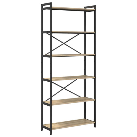 vidaXL Bookcase Sonoma oak 80 x 30 x 188 cm Engineered wood