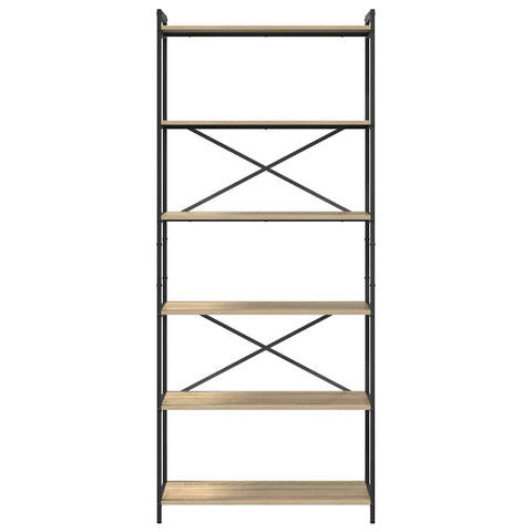 vidaXL Bookcase Sonoma oak 80 x 30 x 188 cm Engineered wood