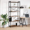 vidaXL Bookcase Smoked oak 80 x 30 x 188 cm Wood and Steel