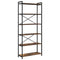 vidaXL Bookcase Smoked oak 80 x 30 x 188 cm Wood and Steel