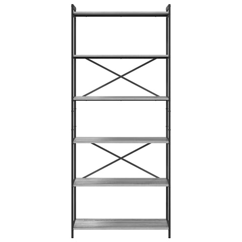 vidaXL Bookcase Grey sonoma 80 x 30 x 188 cm Engineered wood