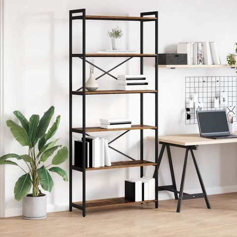 vidaXL Bookcase Old wood 80 x 30 x 188 cm Engineered wood