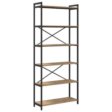 vidaXL Bookcase Artisan oak 80 x 30 x 188 cm Engineered wood