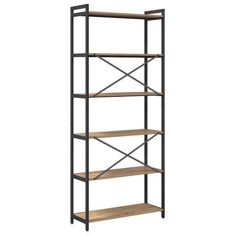 vidaXL Bookcase Artisan oak 80 x 30 x 188 cm Engineered wood