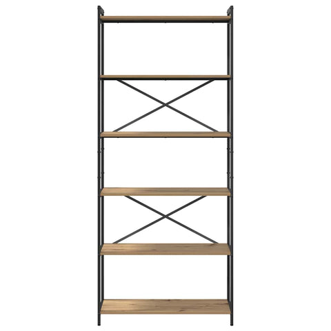 vidaXL Bookcase Artisan oak 80 x 30 x 188 cm Engineered wood
