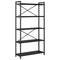 vidaXL Bookcase Black oak 80 x 30 x 153 cm Engineered wood