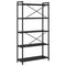 vidaXL Bookcase Black oak 80 x 30 x 153 cm Engineered wood