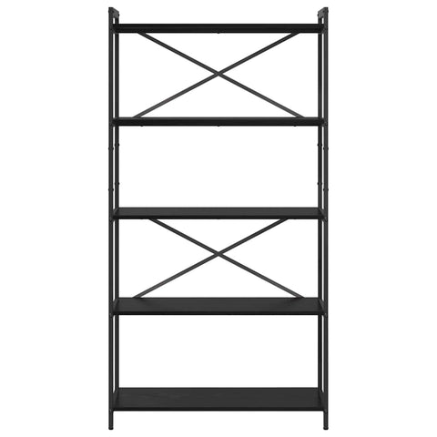 vidaXL Bookcase Black oak 80 x 30 x 153 cm Engineered wood