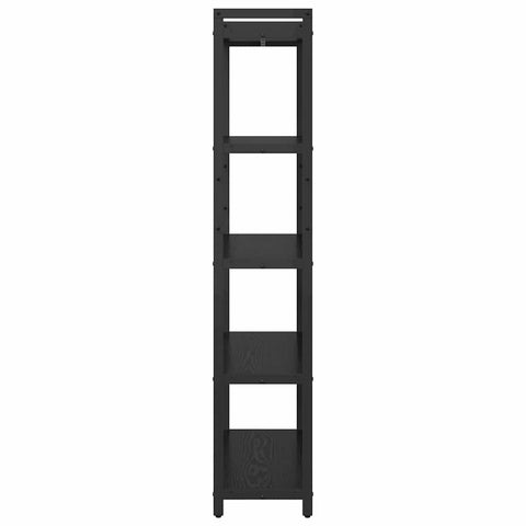 vidaXL Bookcase Black oak 80 x 30 x 153 cm Engineered wood