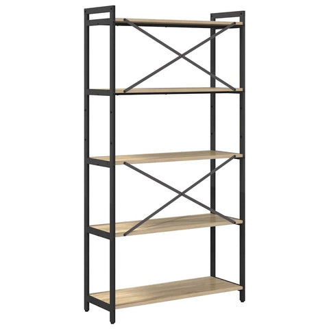 vidaXL Bookcase Sonoma oak 80 x 30 x 153 cm Engineered wood