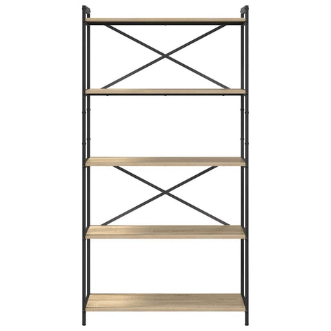vidaXL Bookcase Sonoma oak 80 x 30 x 153 cm Engineered wood