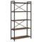 vidaXL Bookcase Smoked oak 80 x 30 x 153 cm Engineered wood