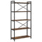 vidaXL Bookcase Smoked oak 80 x 30 x 153 cm Engineered wood