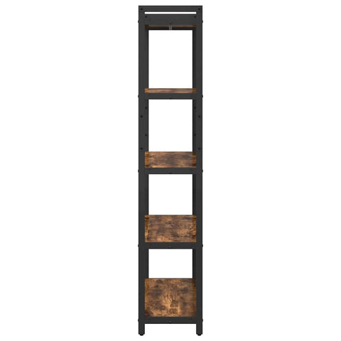 vidaXL Bookcase Smoked oak 80 x 30 x 153 cm Engineered wood
