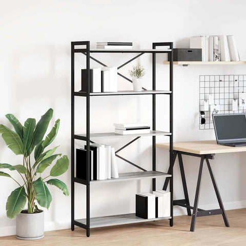 vidaXL Bookcase Grey sonoma 80 x 30 x 153 cm Engineered wood