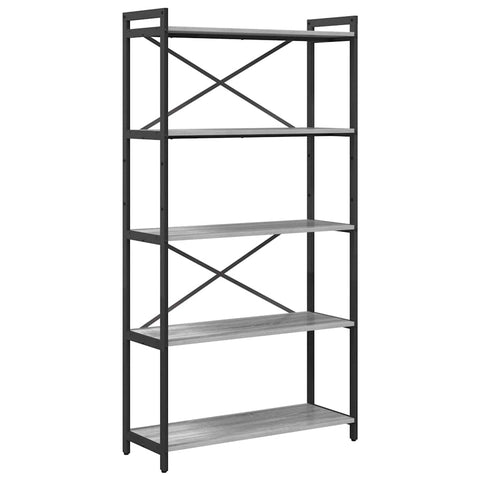 vidaXL Bookcase Grey sonoma 80 x 30 x 153 cm Engineered wood