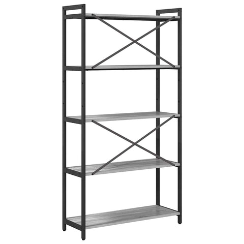 vidaXL Bookcase Grey sonoma 80 x 30 x 153 cm Engineered wood