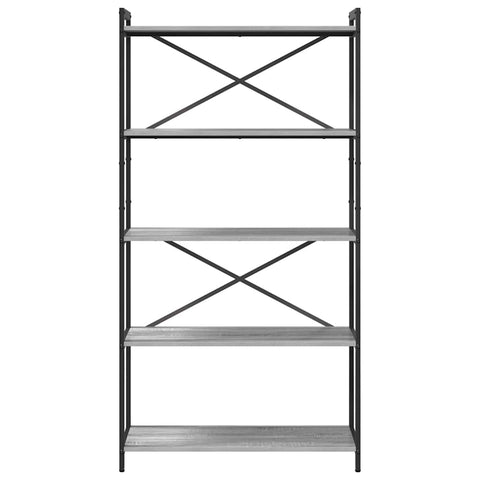 vidaXL Bookcase Grey sonoma 80 x 30 x 153 cm Engineered wood
