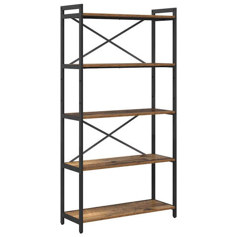 vidaXL Bookcase Old wood 80 x 30 x 153 cm Wood and steel